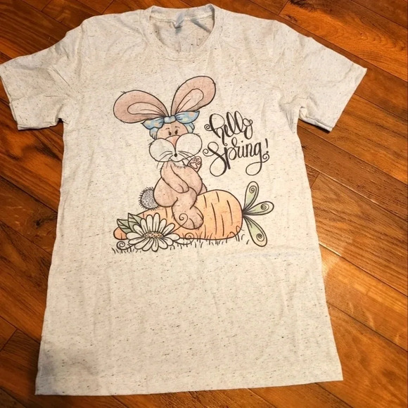 Ladies hello spring bella canvas easter tee - Picture 1 of 1
